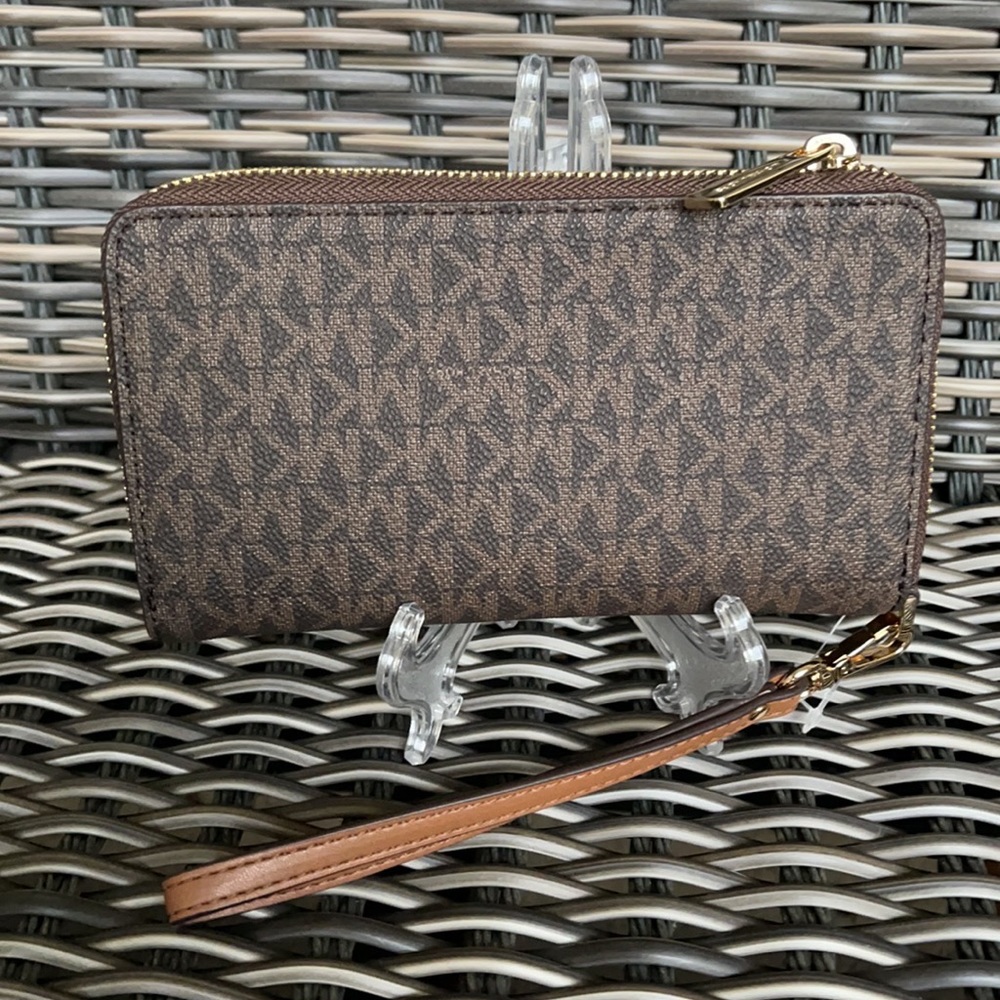 Michael Kors Jet Set Travel Lg Flat Multifunctional Phone Case-Wristlet-Wallet - Picture 13 of 16